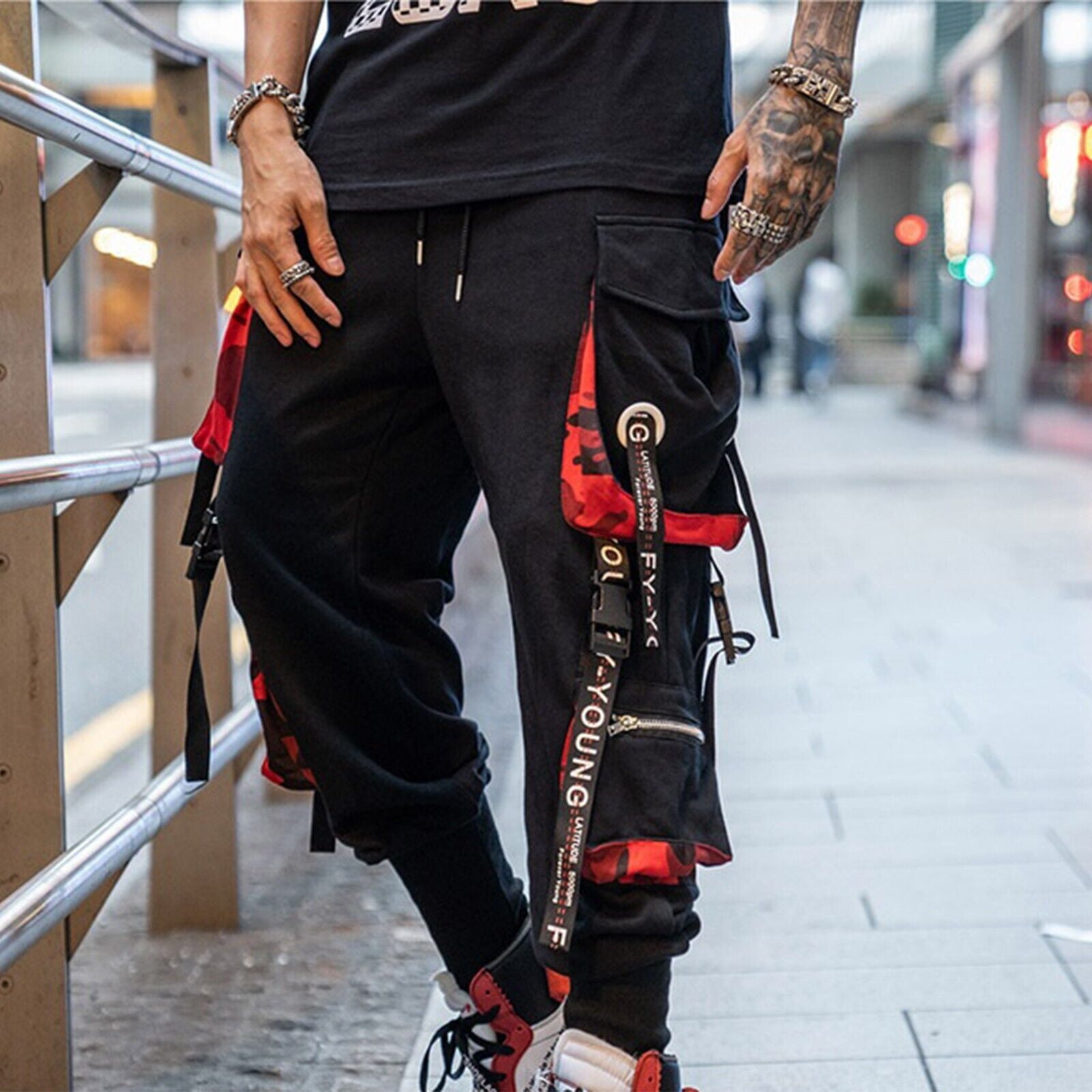 HOT Men Jeans Loose Baggy Denim Hip-Hop Rap Skateboard Pants Streetwear  Trousers | eBay